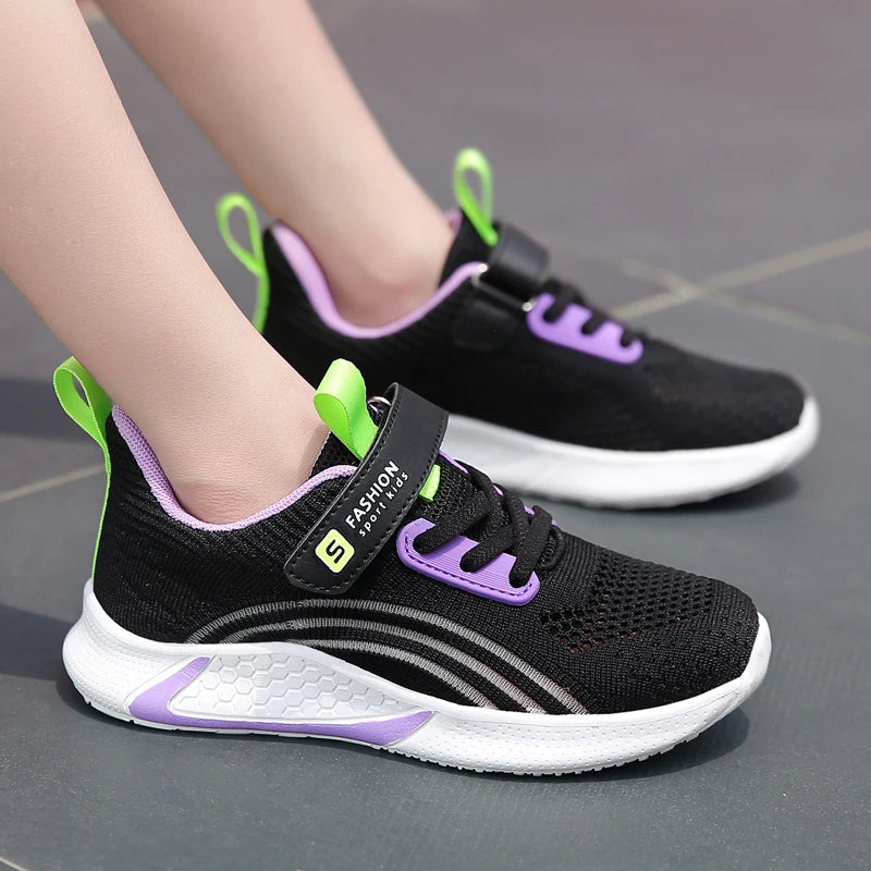 Chaussures de Course en Maille Blanche pour Fille, Baskets de dehors Légères et Colorées, à la Mode, pour Été et Automne, 2025