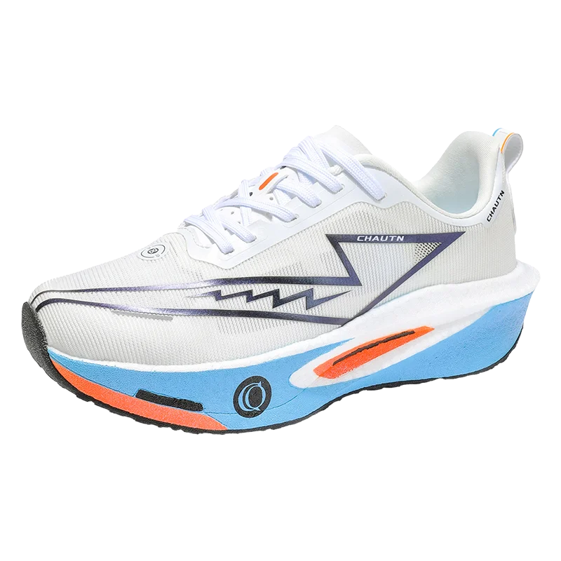 Chaussures de course respirantes à semelle épaisse avec plaque en carbone pour hommes, baskets unisexes assorties pour couples, idéales pour le jogging quotidien, professionnelles