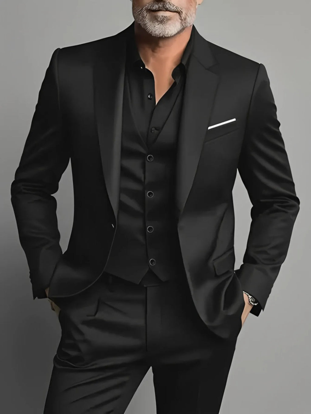 Ensembles de costumes élégants pour hommes - Ensemble de smoking coupe cintrée pour mariages et occasions formelles, costume noir