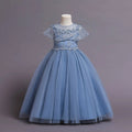 Robe de princesse bouffante pour filles, longue robe de soirée brodée, vêtements de bal de vacances pour filles, pour Eid, 2025