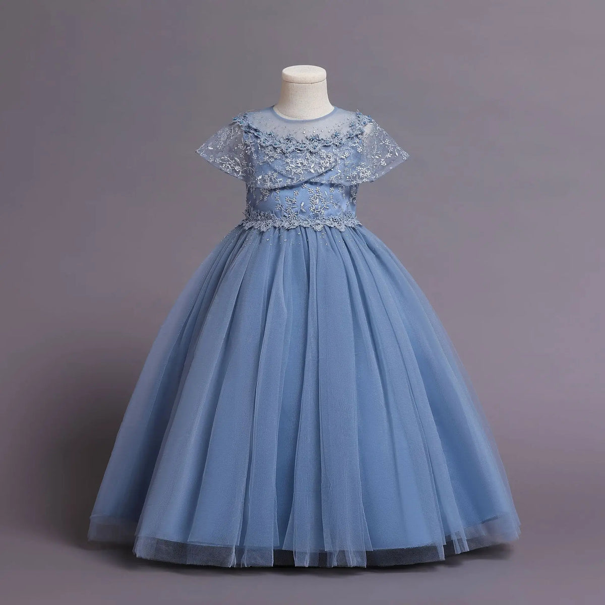 Robe de princesse bouffante pour filles, longue robe de soirée brodée, vêtements de bal de vacances pour filles, pour Eid, 2025