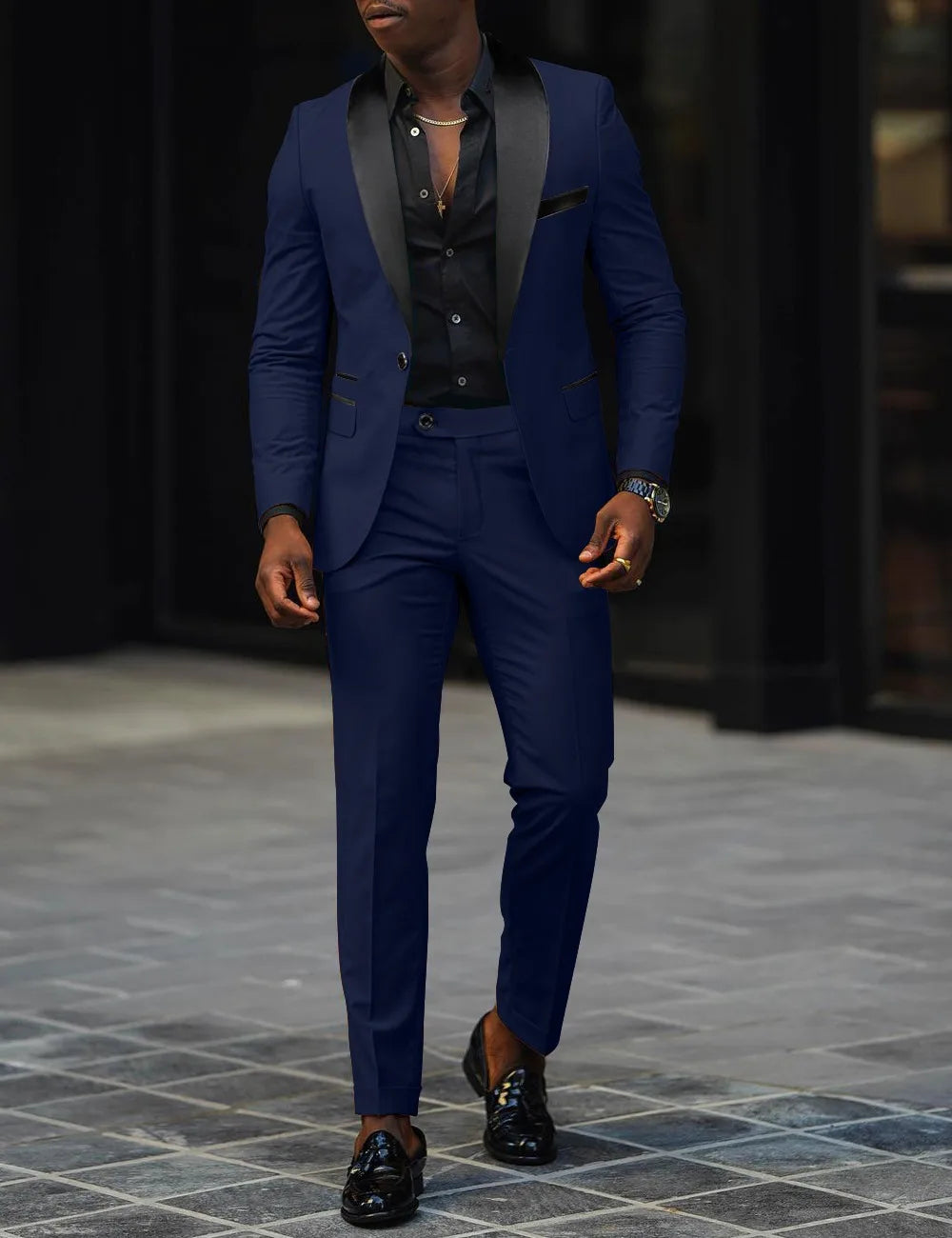 Veste de costume deux pièces décontractée pour hommes, nouvelle mode Business, confortable et respirant, coupe cintrée, fente latérale, bouton unique + pantalon