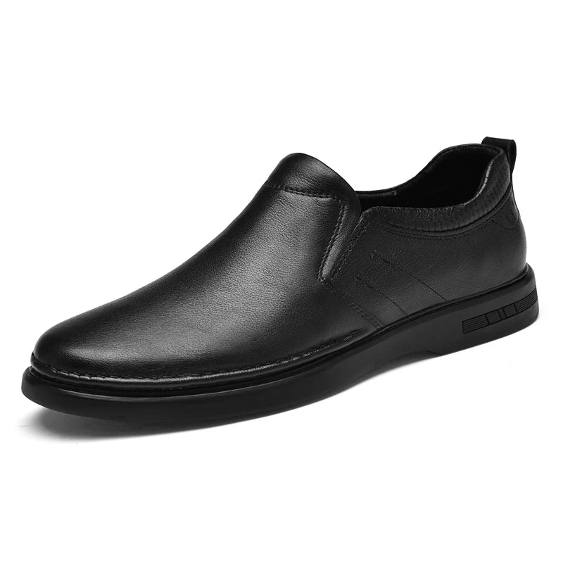 Chaussures décontractées en cuir véritable pour hommes, mocassins à enfiler, chaussures de conduite confortables, semelle souple, extérieur, printemps, été
