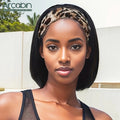 Bandeau Bob perruques cheveux humains courts droites Bobo perruques pour femmes pleine Machine faite cheveux brésiliens bandeau perruques bandeau Bob perruque