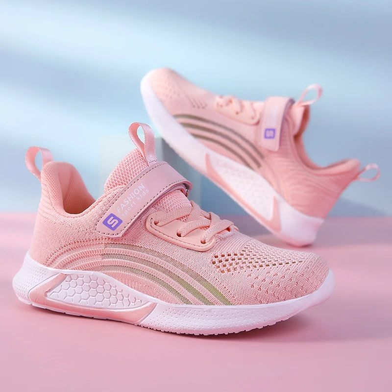 Chaussures de Course en Maille Blanche pour Fille, Baskets de dehors Légères et Colorées, à la Mode, pour Été et Automne, 2025