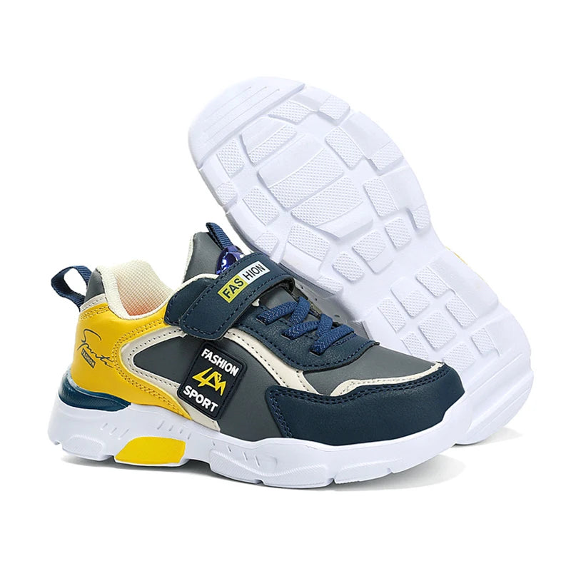 Chaussures de sport pour enfants pour garçons, chaussures de sport décontractées respirantes en maille à la mode baskets de course légères pour étudiants