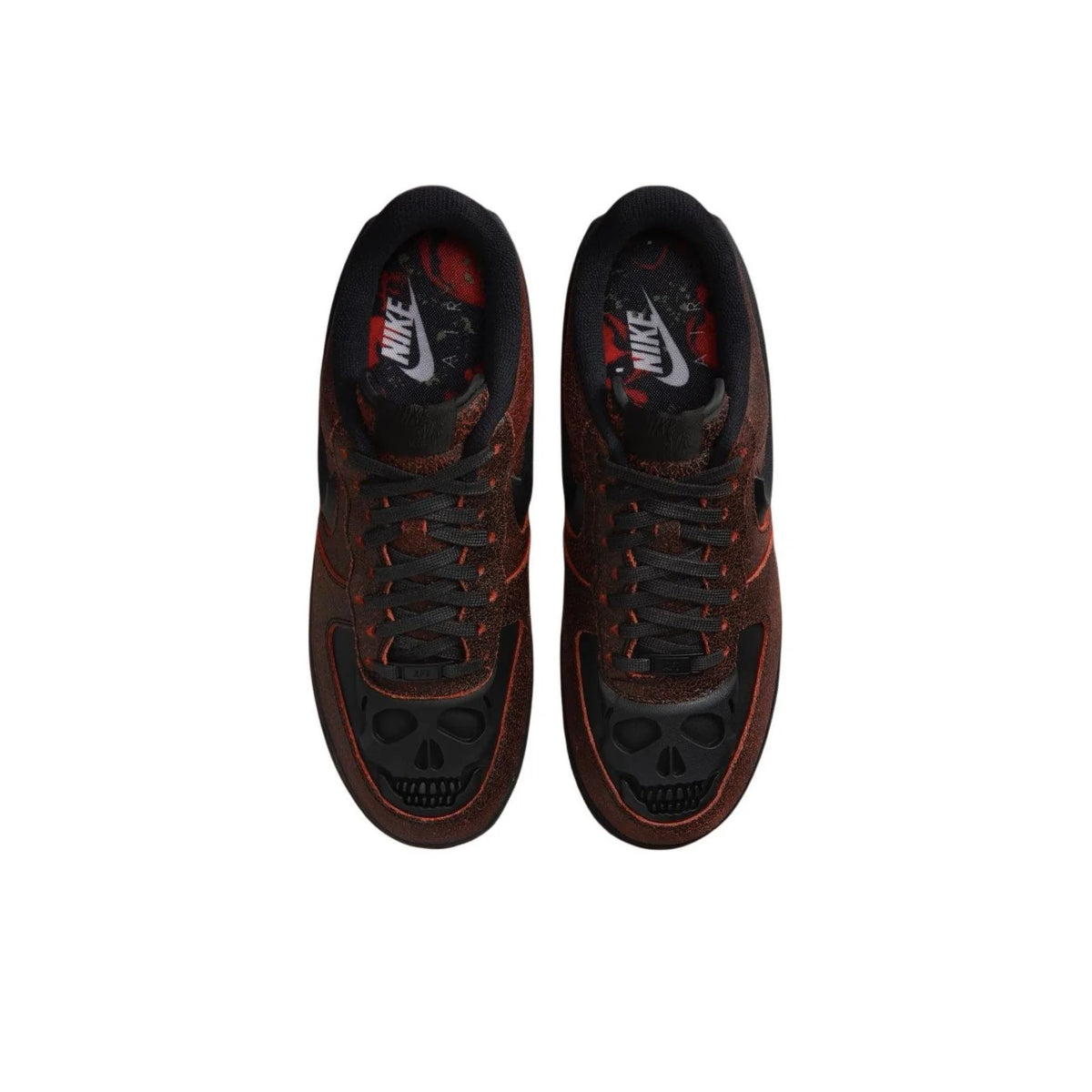 Nike Air Force 1 LOW Halloween 2024 Chaussures de skateboard basses en cuir doux et confortables unisexes bordeaux