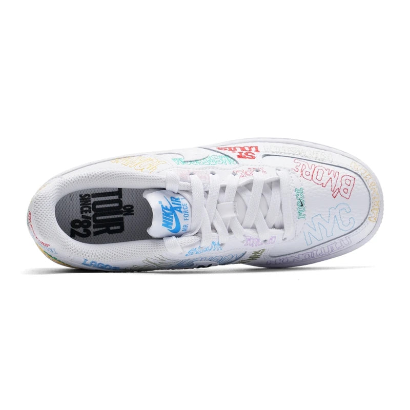 Nike Chaussures pour femmes Ir Force 1 (Gs) Chaussures de sport décontractées Baskets basses Io9739-100