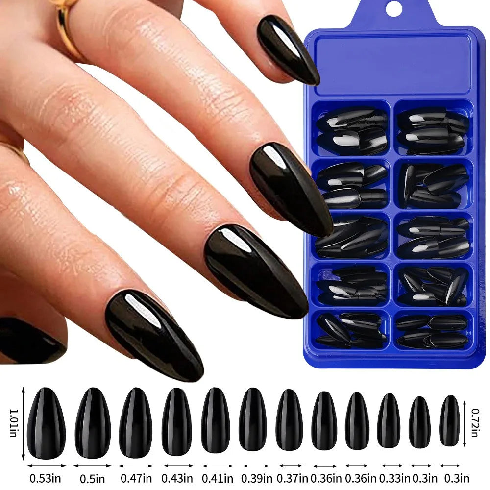 100 pièces blanc moyen carré faux ongles couverture complète acrylique artificiel faux ongles conseils femmes décoration des ongles 10 tailles presse sur les ongles