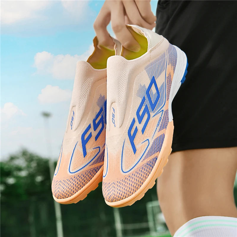 Chaussures de football pour hommes et femmes, crampons FG/TF, bottes de football originales professionnelles, pour entraînement sur gazon et en salle, baskets unisexes antidérapantes