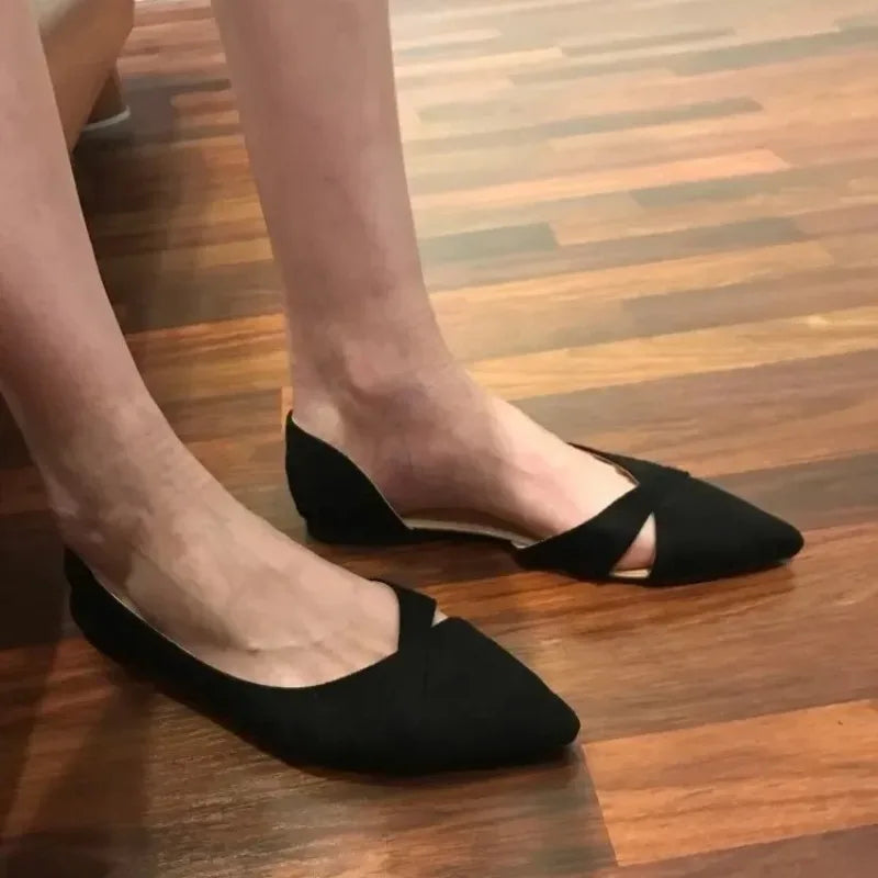 Chaussures pour femmes mode pointe pointue chaussures décontractées concepteur évider chaussures plates pour femme confort semelle souple chaussures de travail Zapatos Mujer