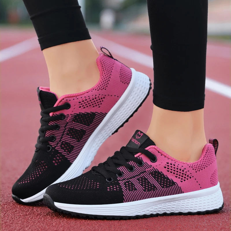 Femmes chaussures de Sport mode plate-forme baskets dames printemps été chaussures plates chaussures de course pour femmes chaussures décontractées maille Jogging Tennis