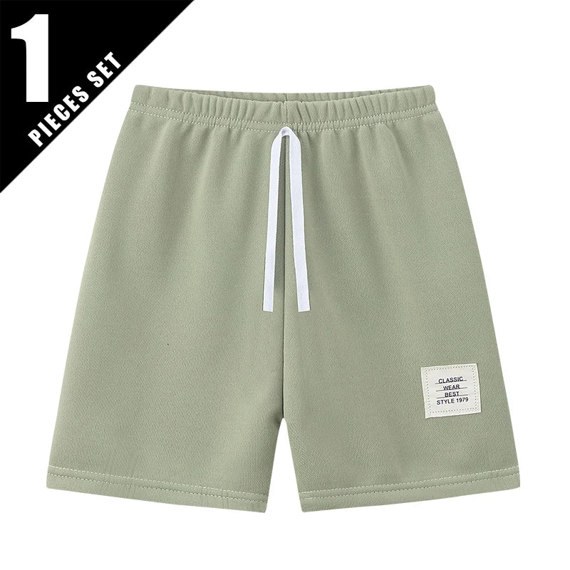 Short à Bretelles Solides pour Enfant Garçon et Fille, Pantalon Joker Confortable à Taille artificiel astique, Mode Décontractée, 1/3/6 Pièces