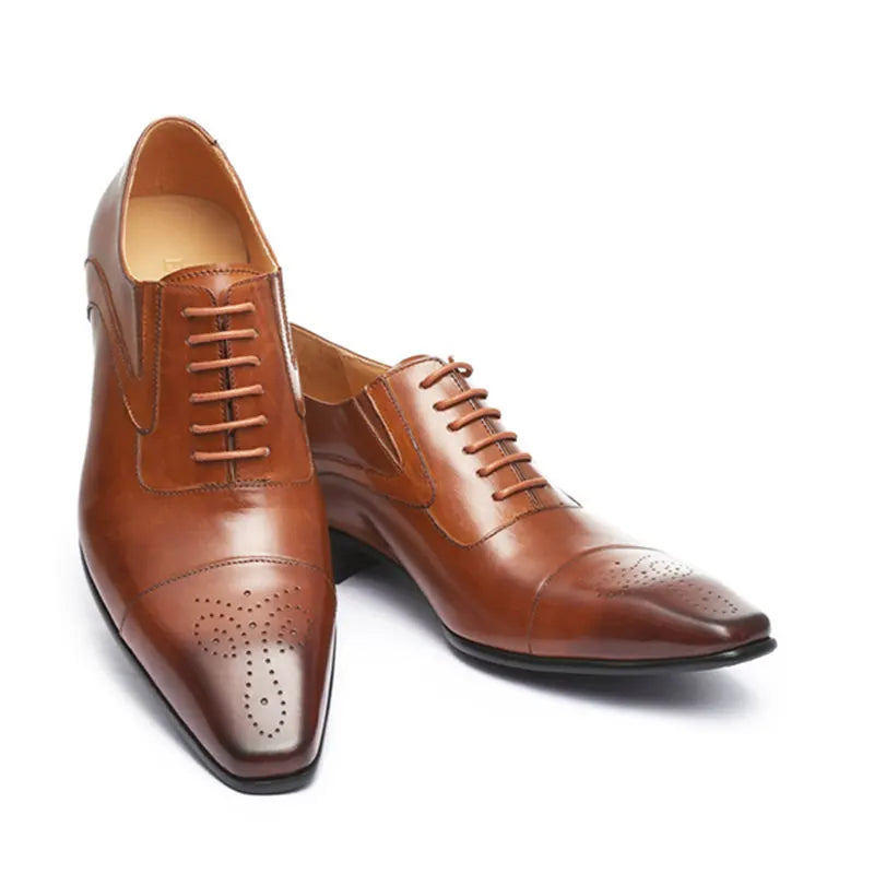 2022 nouveaux hommes robe chaussures faites à la main en cuir PU mâle Oxford italien classique Vintage à lacets hommes richelieu chaussures Oxford taille 38-48