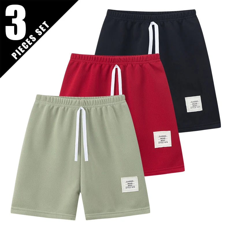 Short à Bretelles Solides pour Enfant Garçon et Fille, Pantalon Joker Confortable à Taille artificiel astique, Mode Décontractée, 1/3/6 Pièces