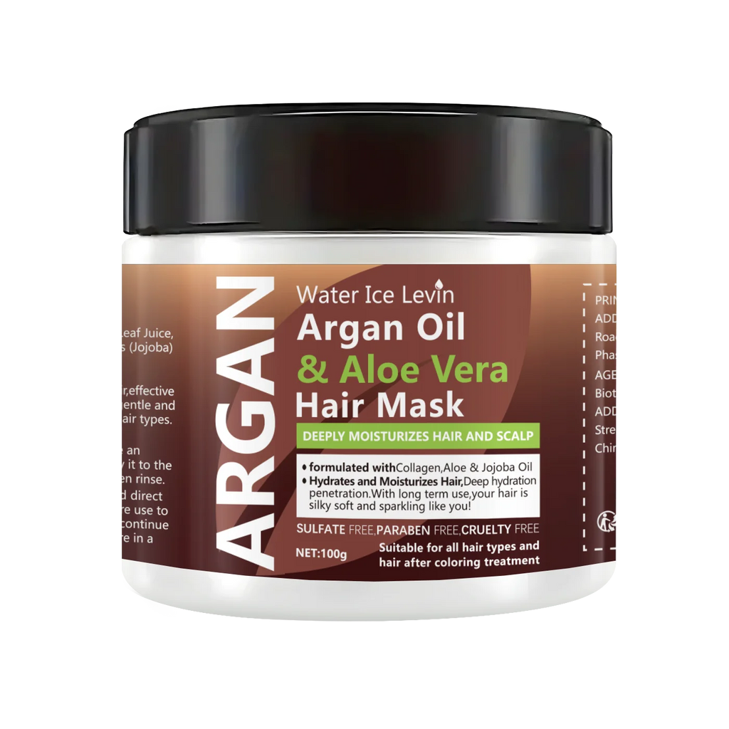 Huile d'argan-Masque capillaire e Vera pour les touristes, contrôle de l'huile, hydratant, revitalisant, doux, lisse, frisottis endommagés, réparation, revitaliser manuellement, soin des cheveux