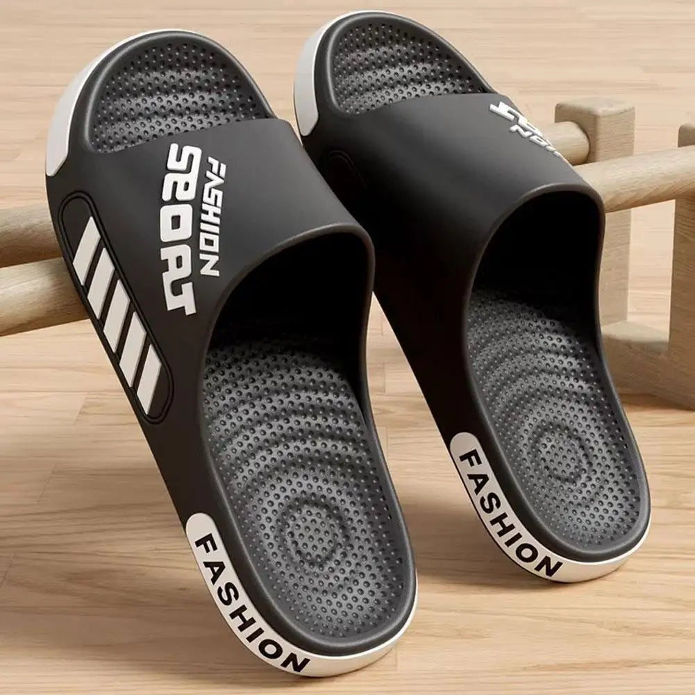 Chaussons unisexes en EVA 40-47, semelle plate, sandales ouvertes tendance pour la maison, la plage, la douche, intérieur et extérieur