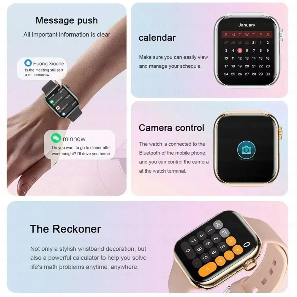 Montre connectée GPS 2026 Série 10 avec mémoire, musique, vidéo, appels Bluetooth, moniteur de fréquence cardiaque, étanche, NFC pour Apple et Android