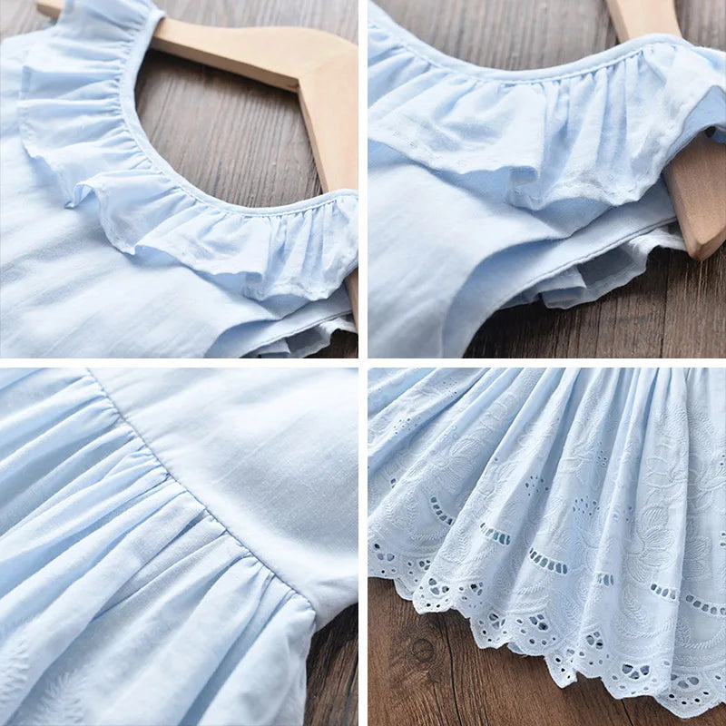 Bear Leader – robes élégantes pour filles, Costumes de fête d'été pour enfants, tenues de princesse à fleurs, vêtements pour enfants, nouvelle collection 2025