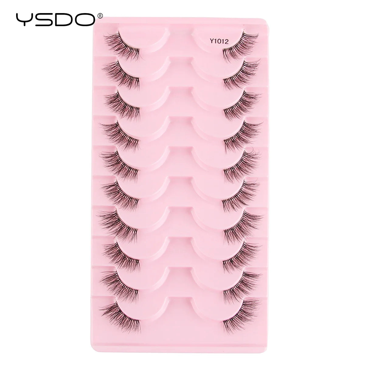 YSDO-Demi cils de chat doux, bande claire naturelle, faux cils, contaminants naturels, py, faux cils de vison 3D, outils de maquillage, 5/10 paires