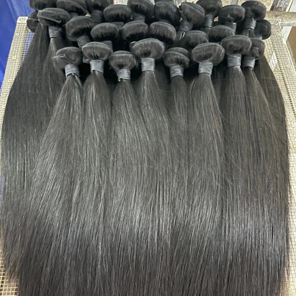 UNice Mèches de cheveux humains ultra-lisses 1/3 pièces/lot Couleur naturelle Non traitées Grade 10A/12A Tissages à coudre