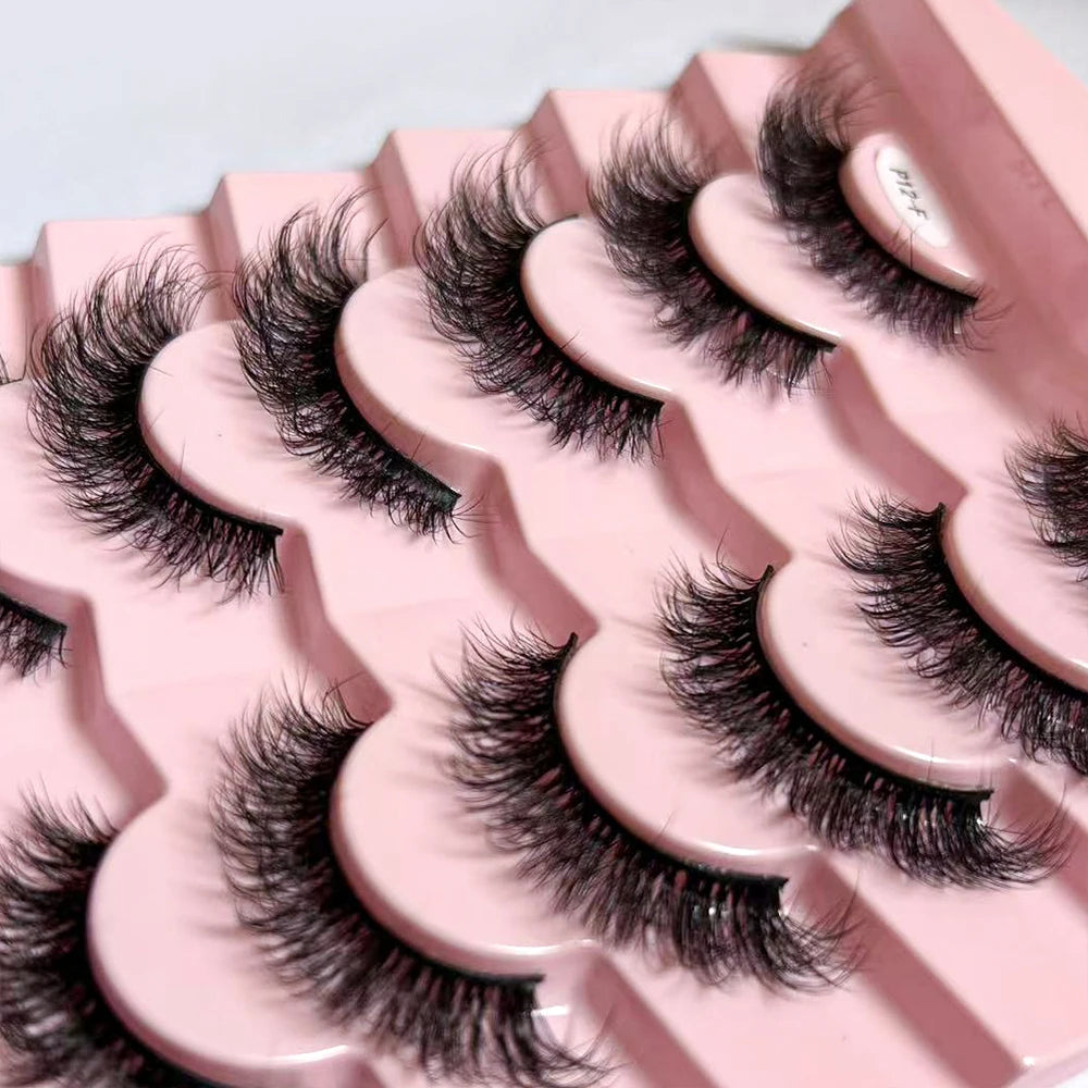 Classique 3D Volume Faux cils de vison aspect naturel moelleux Faux cils vaporeux oeil de chat cils moelleux 3D cils de vison