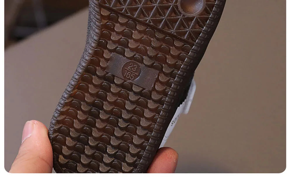 Chaussures de Sport en cuir PU pour enfants, baskets imperméables à semelles souples pour filles, chaussures ergonomiques antidérapantes pour tout-petits