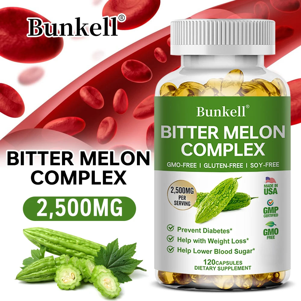 Extrait de melon amer - Aide à l'équilibre la glycémie et les lipides sanguins, favorise la santé métabolique globale, la gestion du poids,