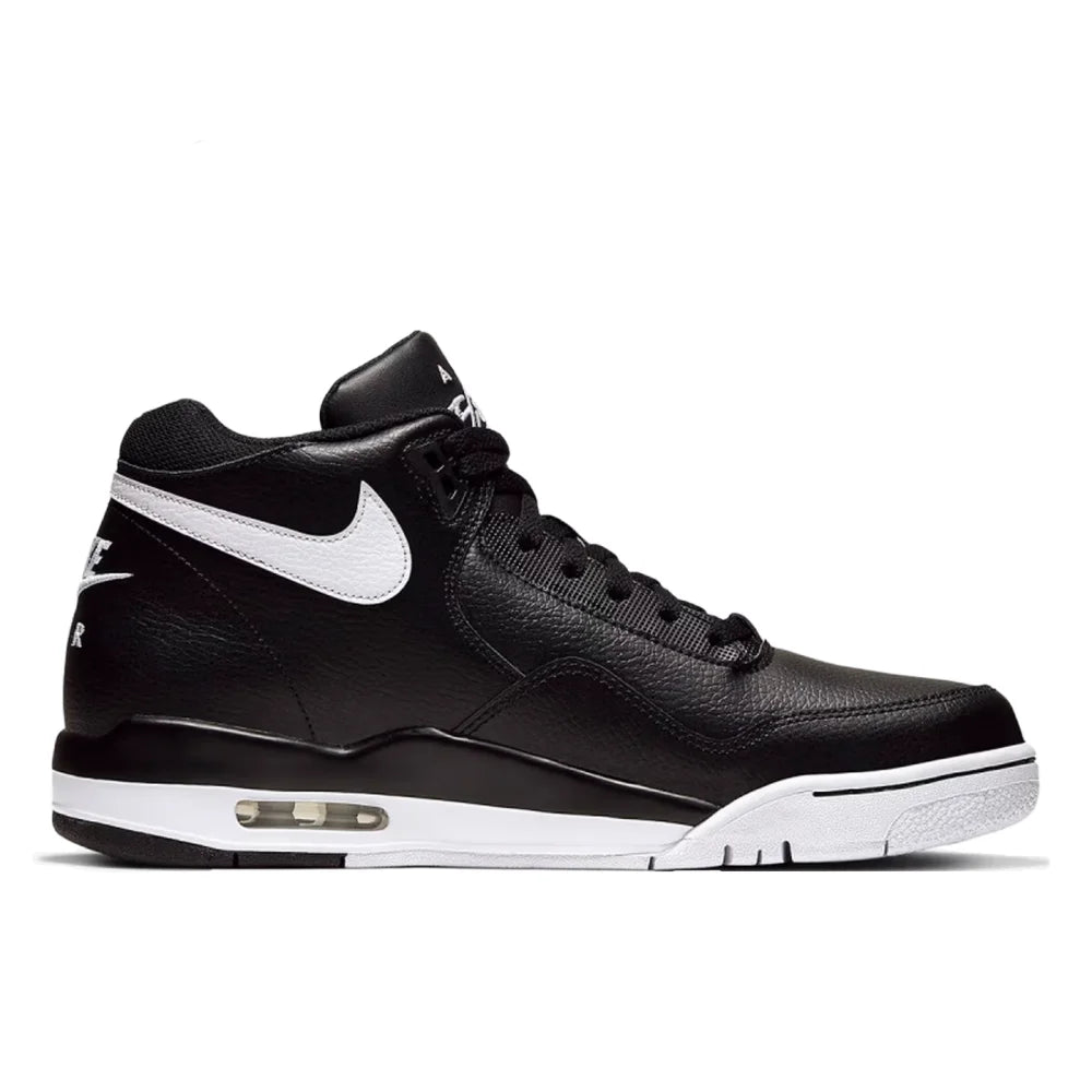 Nike Flight Legacy Mid-Top Retro Basketball Sneakers Homme Noir/Blanc BQ4212-002