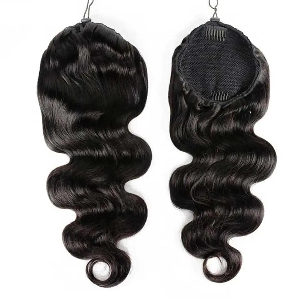 Extensions de cheveux humains à ondulations naturelles, 100% vrais cheveux humains brésiliens Remy, à clipser, pour femmes, couleur naturelle