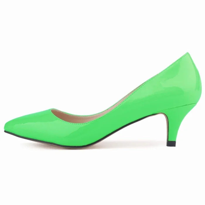 LOSLANDIFEN classique Sexy bout pointu 5 cm bas Med chaton talons hauts femmes pompes chaussures printemps marque Design robe chaussures de mariage
