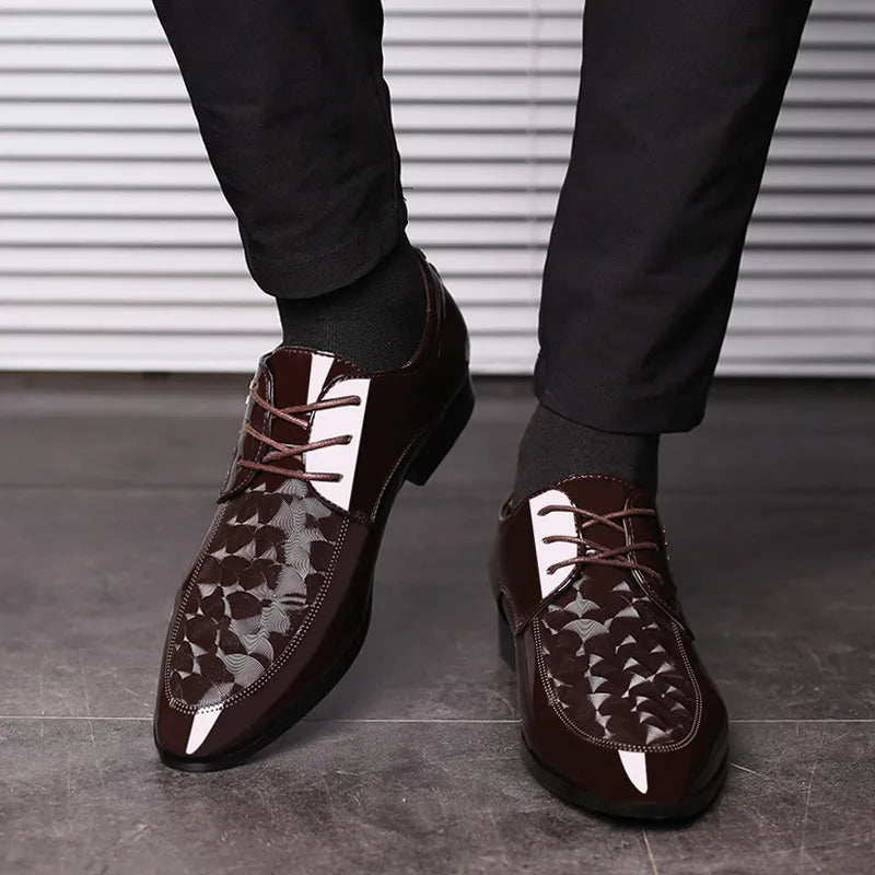 Chaussures en cuir de créateur pour hommes, chaussures provoqué d'affaires, chaussures de mariage polyvalentes, mocassins classiques pour hommes