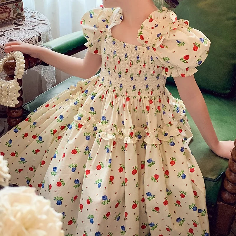 Robes pour filles, nouveaux styles d'été, vêtements pour enfants, vêtements d'été, robes d'été à la mode pour filles, jupes fleuries