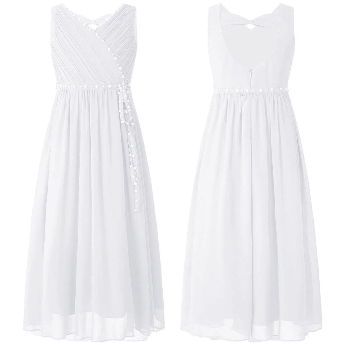 Robe à Fleurs en Mousseline de Soie pour Fille, Tenue de Mariage, Demoiselle d'Honneur, ixd'Anniversaire, Découpe, Col en V Froncé, Été