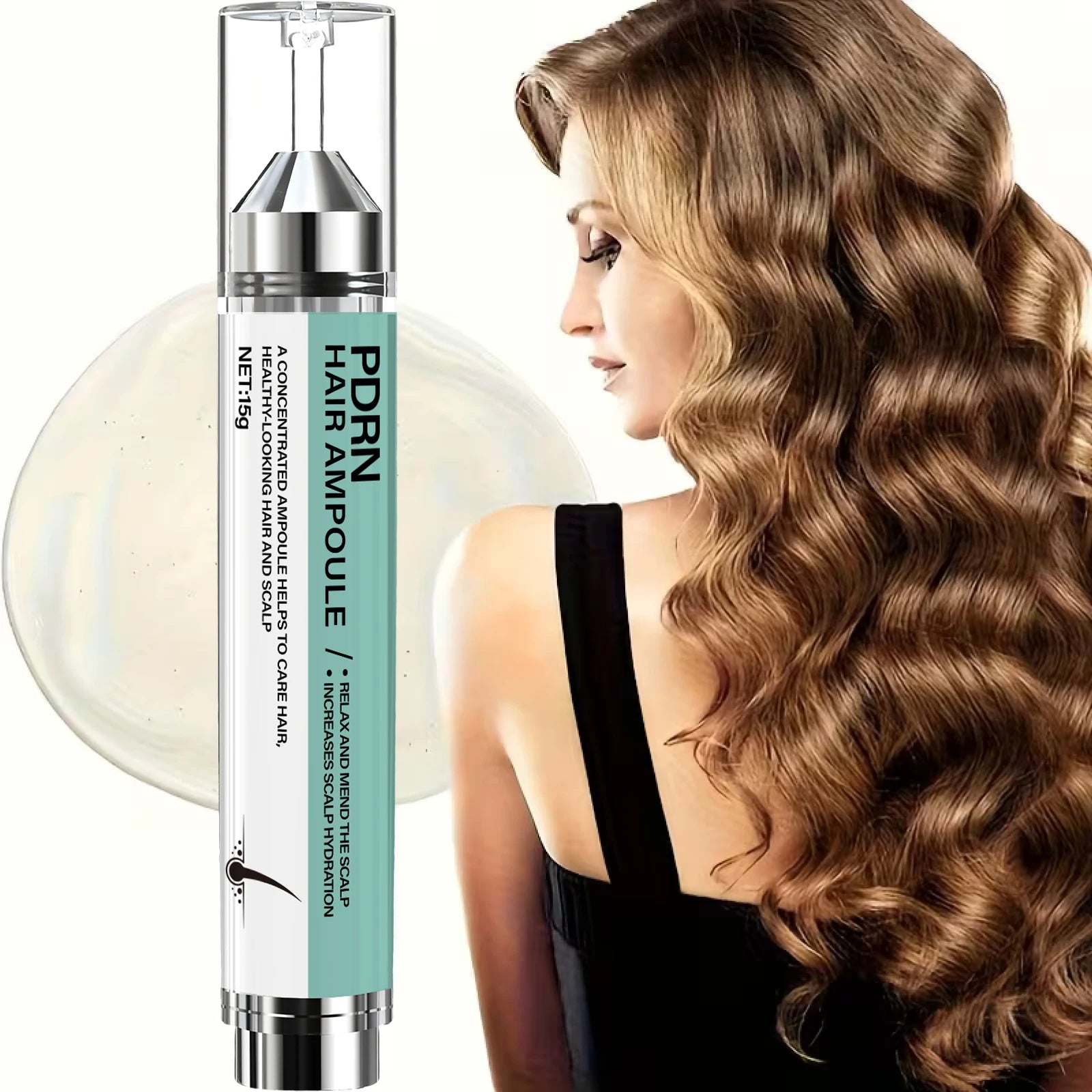 Ampoule capillaire à la kératine et à la biotine, hydrate et répare en profondeur les cheveux, augmente l'hydratation du cuir chevelu pour un aspect sain.
