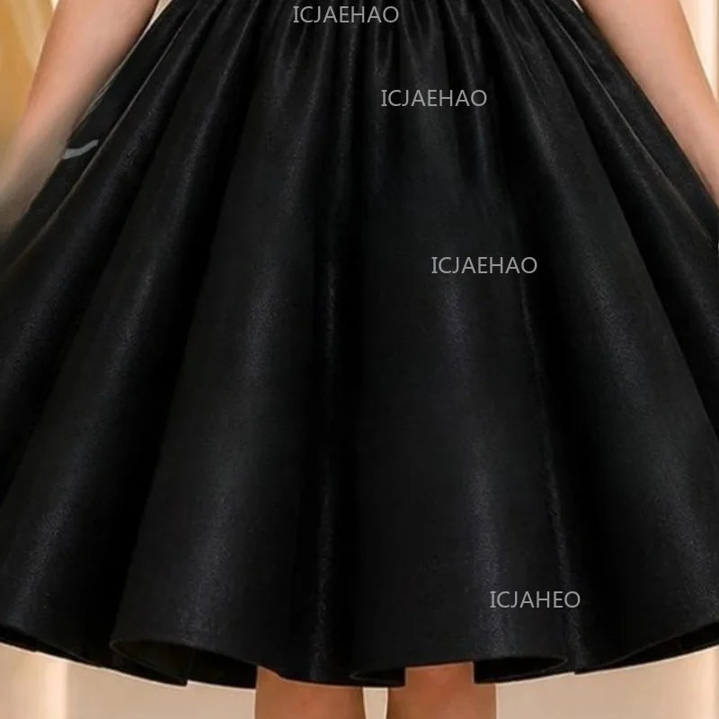 Nouvelle Robe de Cérémonie Asymétrique pour Enfants 2026 – Tenue Élégante pour Filles, Idéale pour Spectacles de Piano, Hôtesse, Chorale et Concours de Beauté