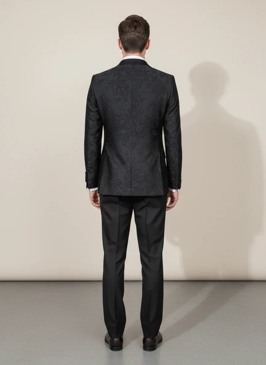 Costume de luxe 3 pièces ST Cassy de haute qualité pour homme – Smoking noir pour dîner, soirée, banquet, mode masculine, marié, mariage