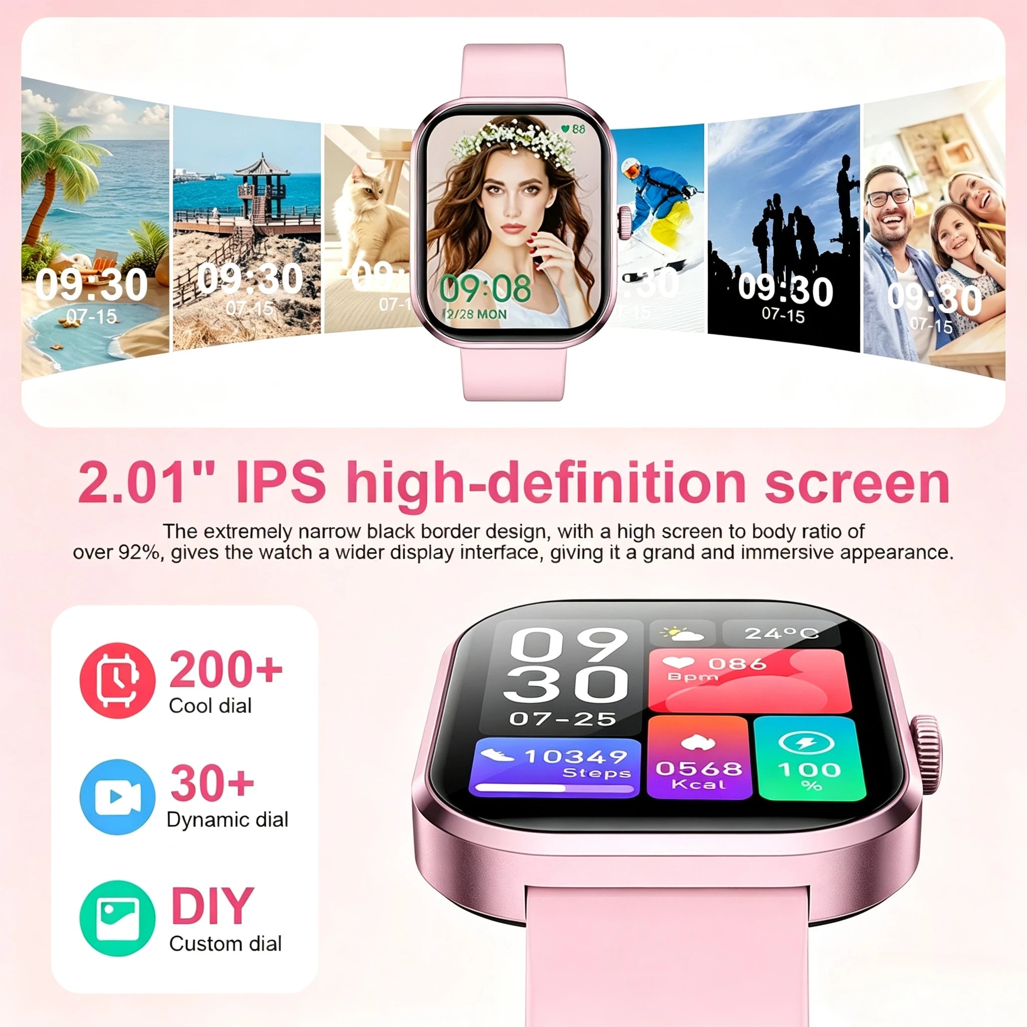 Montres intelligentes pour femmes, nouvelle mode, appels Bluetooth, écran tactile complet, étanche, moniteur d'activité physique, montres intelligentes pour hommes
