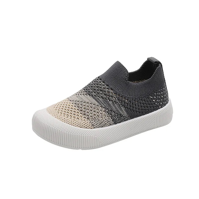 Taille 20-31 enfants chaussures printemps automne enfants baskets doux respirant maille garçons chaussures à enfiler Patchwork couleur filles chaussures