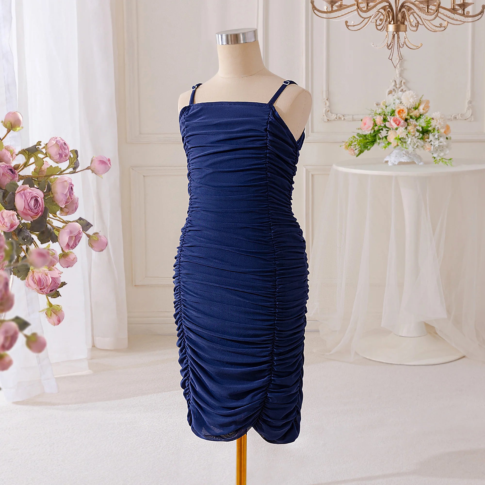 Robe de soirée en maille pour filles, tenue de soirée élégante pour demoiselles d'honneur de mariage, princesse pour enfants, robe de bal d'anniversaire