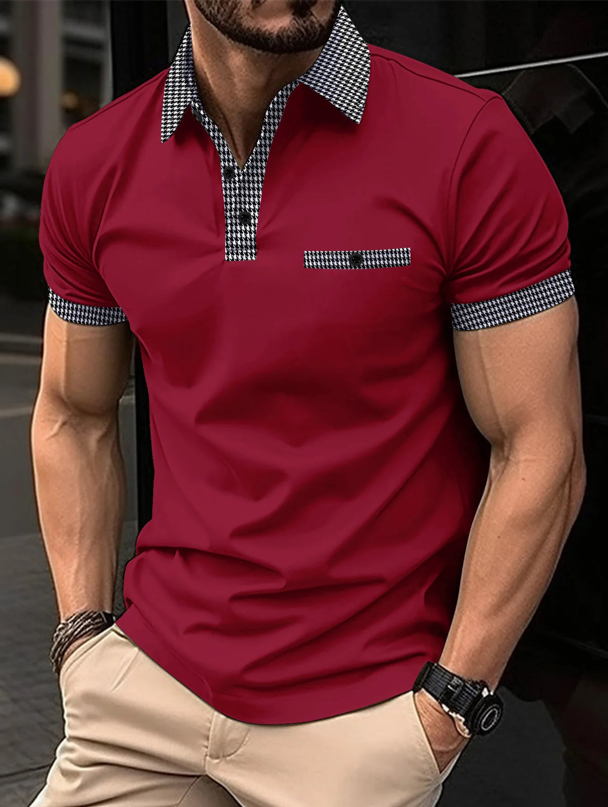 Chemises POLO pour hommes à manches courtes, boutonnées, colorées, pour le sport, vente rapide transfrontalière Amazon été