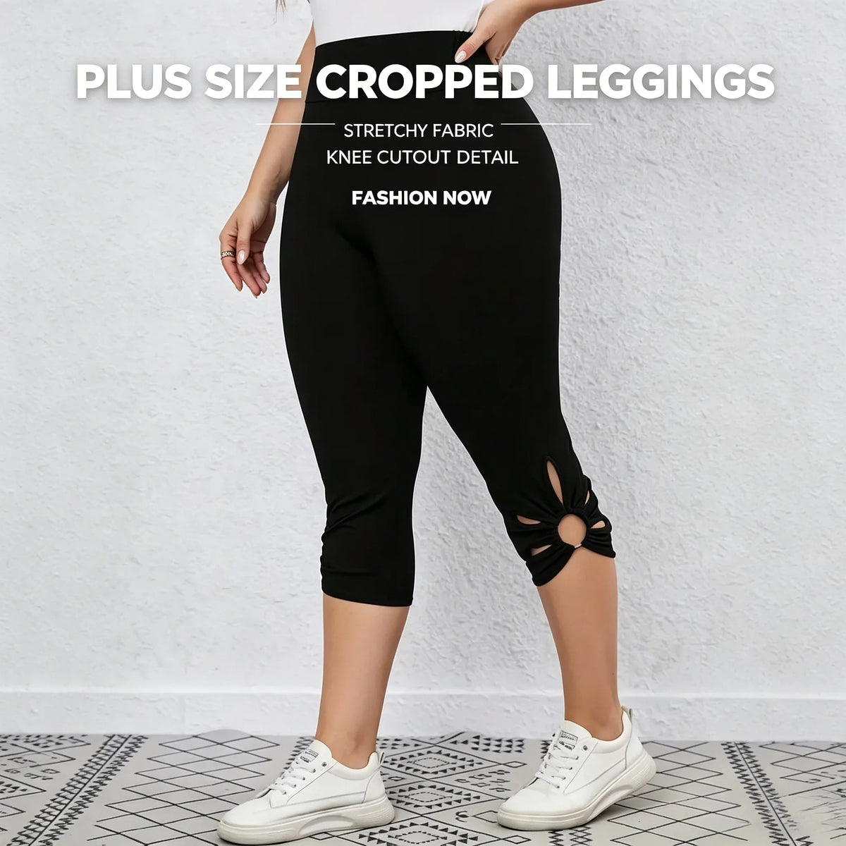 Leggings extensibles grande taille pour femmes, pantalon capri décontracté sans couture à taille élastique, longueur courte, legging essentiel pour femme