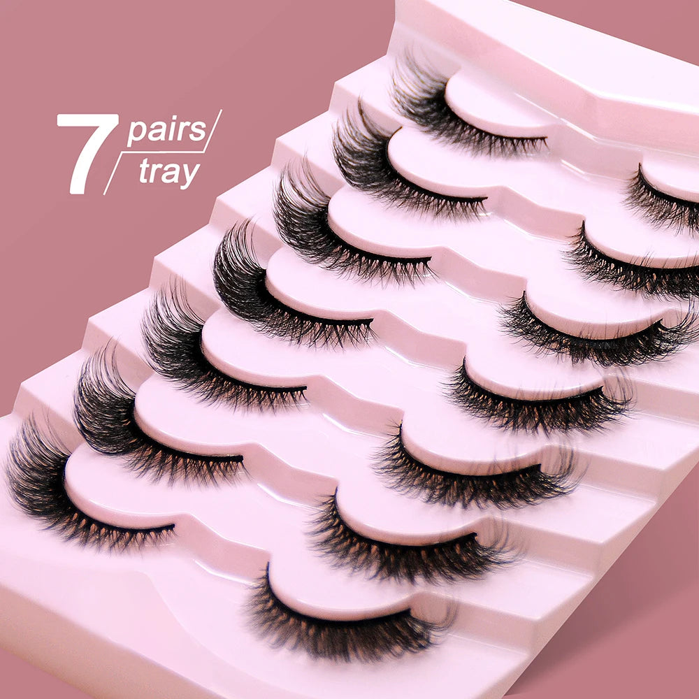Classique 3D Volume Faux cils de vison aspect naturel moelleux Faux cils vaporeux oeil de chat cils moelleux 3D cils de vison