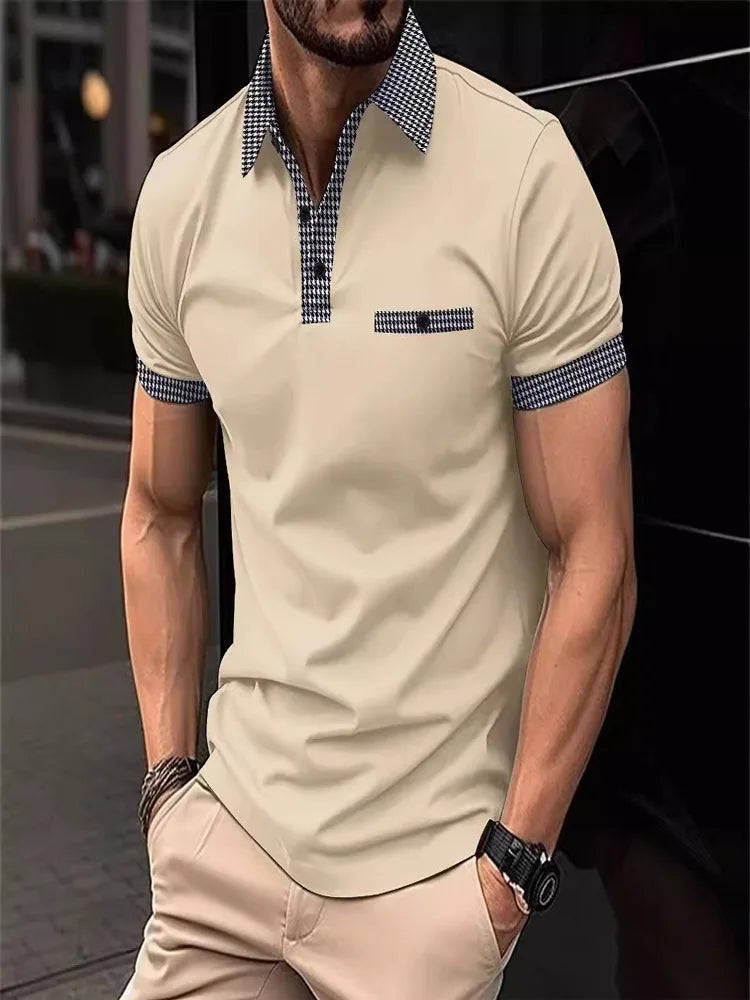 Chemises POLO pour hommes à manches courtes, boutonnées, colorées, pour le sport, vente rapide transfrontalière Amazon été