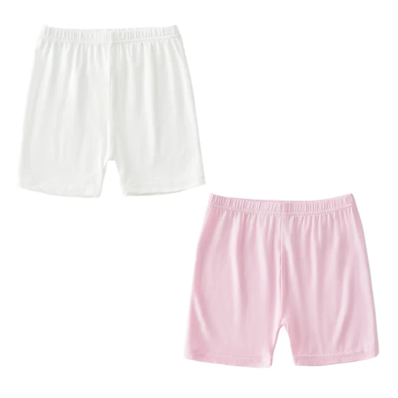 Leggings d'été pour enfants, 2 pièces, shorts de sécurité en coton pour filles, shorts de plage de couleur unie, adaptés aux enfants âgés de 2 à 12 ans