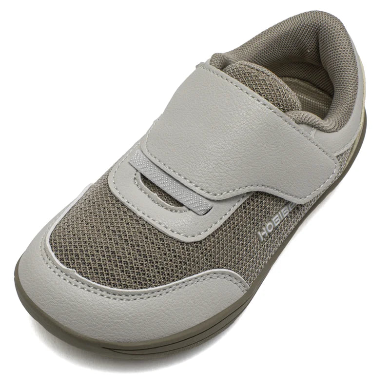 HOBIBEAR chaussures pieds nus à bout large enfants minimaliste crochet boucle espadrilles décontractées maille respirant zéro chute chaussures
