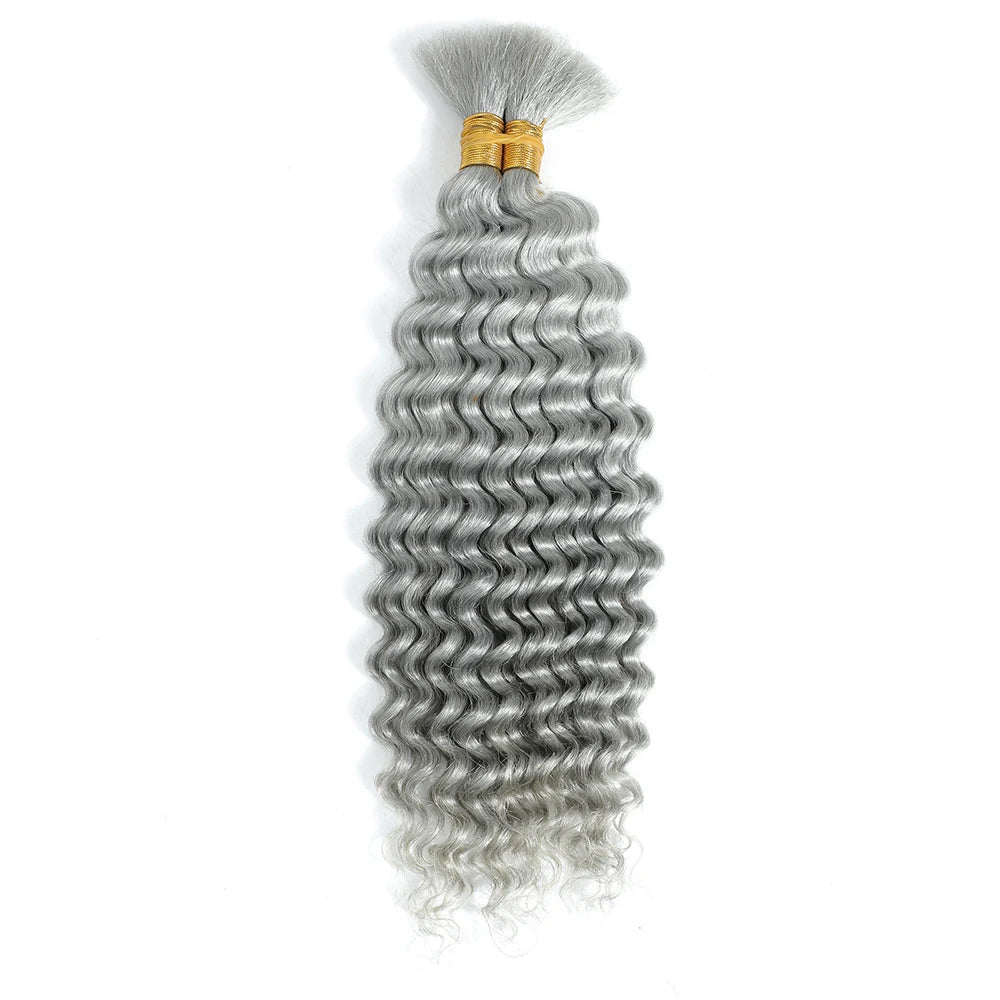 Tressage humain cheveux vague profonde en vrac cheveux humains 100g sans trame cheveux humains paquets Micro humain tressage cheveux pour Boho tresses