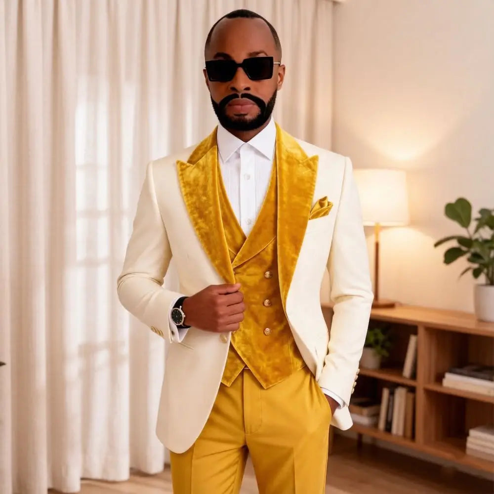 Costumes en velours pour hommes, coupe ajustée, 3 pièces, pour mariage, bal de promo, col châle bordeaux, personnalisable, élégant, pour cérémonie de gala