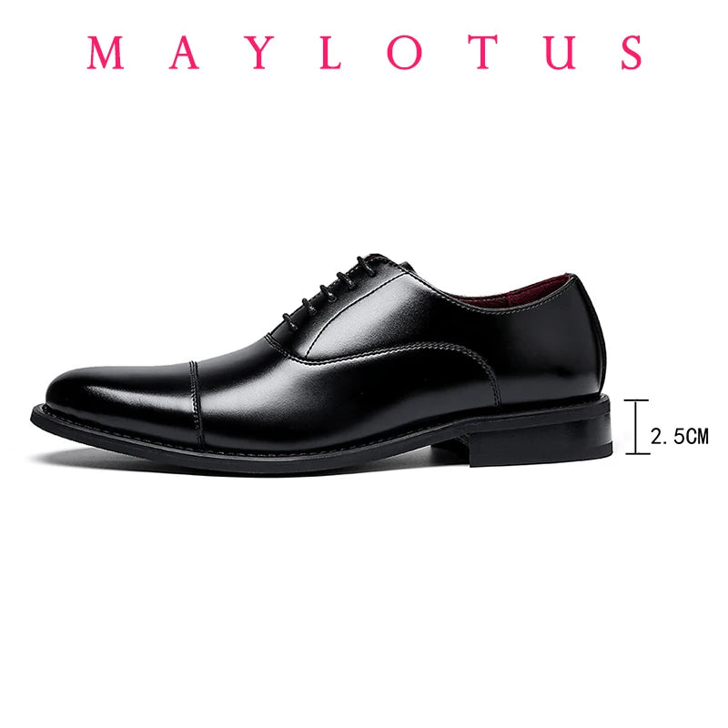 Haute qualité hauteur augmenter Oxford chaussures habillées hommes véritable cuir de vache costume chaussures ascenseur richelieu mariage formel ascenseur chaussures