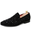 Chaussures habillées pour hommes de luxe bout pointu mocassins noirs Denim métal paillettes chaussures mode haute qualité hommes fête chaussures de mariage nouveau